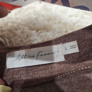 All in Favor Brown Knit Top